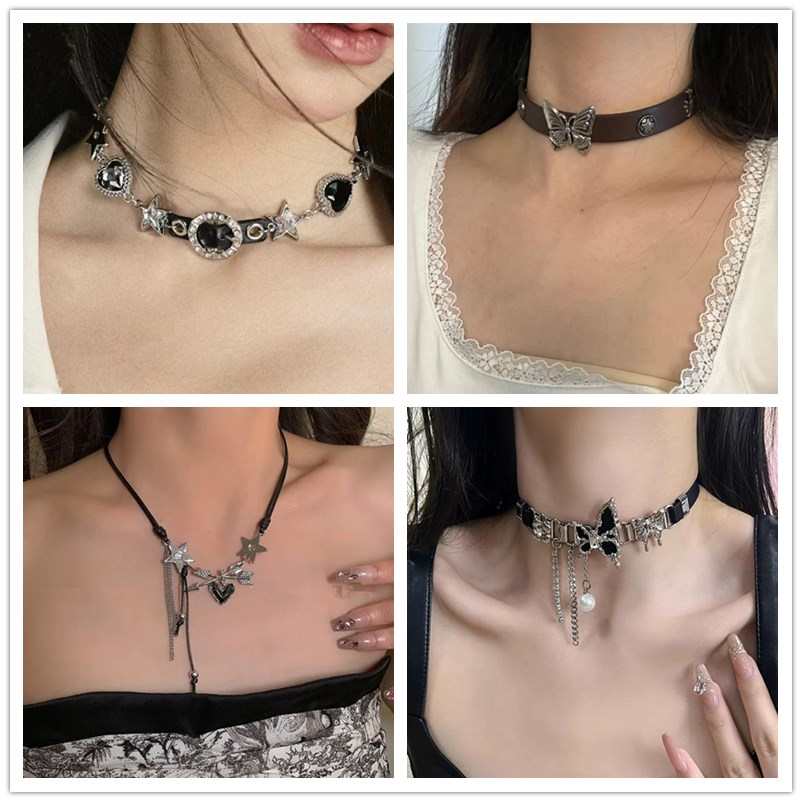 Women'S Emo Accessories - Y2K винтажное ожерелье с бабочкой и