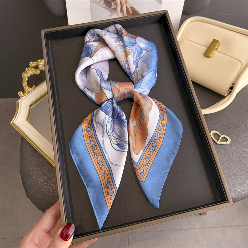 2026 Новый хиджаб с цветочным  – обзор и цена Silk Scarf Square