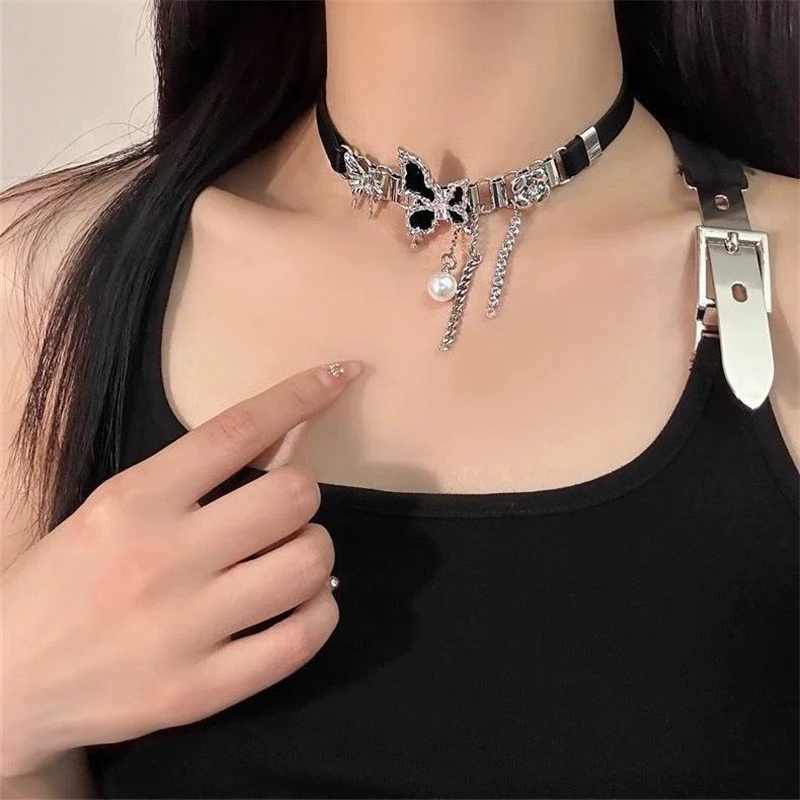 Y2K винтажное ожерелье с бабоч – обзор и цена Women'S Emo Accessories